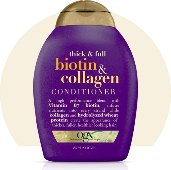 Изображение Organix Cosmetix Biotin & Collagen Conditioner - odywka z biotyn i kolagenem dodajca wosom objtoci 385ml