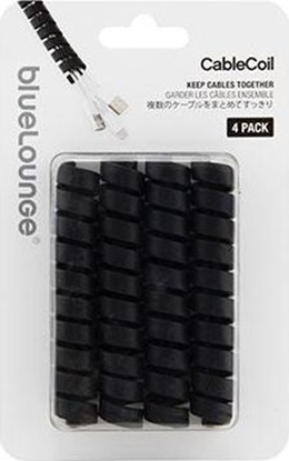 Изображение Organizer BlueLounge Spirala na przewody Czarny 4 sztuki  (BLUCCO-BL)