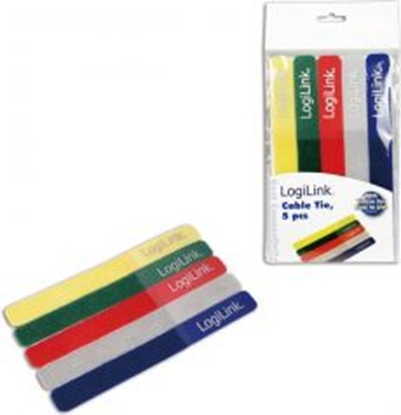 Picture of Cable Strap, 180*20mm, 5pcs, 5 colors | Logilink