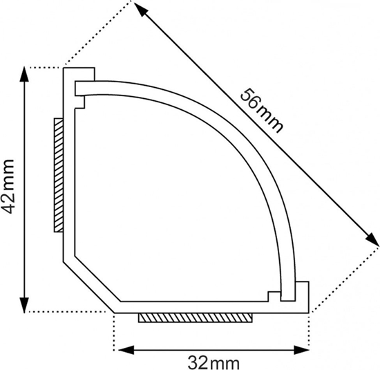 Изображение Organizer Maclean Listwa maskujca Biay 1 sztuka  (MCTV-576)