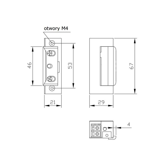 Picture of Orno Elektrozaczep symetryczny z pamici i z blokad (R4-12.40)