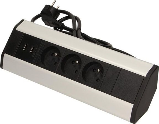 Picture of Orno gniazdo meblowe 3x250V AC z adowark 2xUSB (OR-AE-1360)