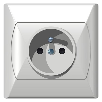 Picture of Ospel Gniazdko pojedyncze z uziemieniem Akcent brz (GP-1AZ/00)