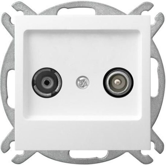 Picture of Ospel Gniazdo antenowe AS RTV przelotowe 10dB biae (GPA-10GP/m/00)