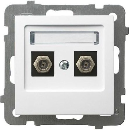 Attēls no Ospel Gniazdo antenowe AS typu F podwójne biay (GPA-2GF/m/00)