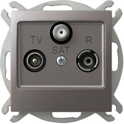 Attēls no Ospel Gniazdo antenowe Impresja RTV-SAT kocowe tytan (GPA-YS/m/23)