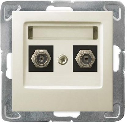 Attēls no Ospel Gniazdo antenowe Impresja typu F podwójne ecru (GPA-2YF/m/27)