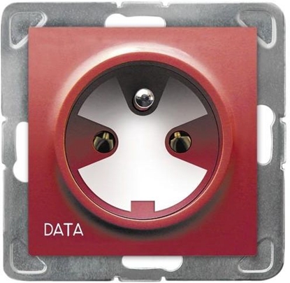 Picture of Ospel Gniazdo Impresja pojedyncze z uziemieniem DATA z kluczem biae (GP-1YZK/m/00)