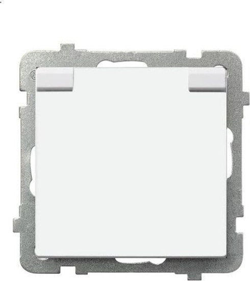 Изображение Ospel Gniazdo Sonata bryzgoszczelne z uziemieniem i klapka biae (GPH-1RZ/m/00/w)