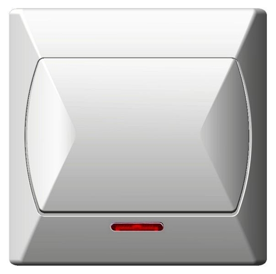 Изображение Ospel cznik jednobiegunowy z podwietleniem pomaraczowym AKCENT P-1AS/00