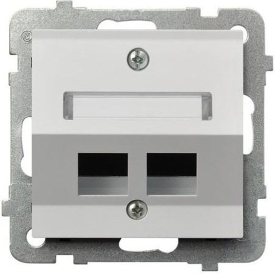 Picture of Ospel Obudowa gniazda podwójnego komputerowego AS skona biaa (GPK-2GS/p/00)