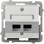 Picture of Ospel Obudowa gniazda podwójnego komputerowego AS skona biaa (GPK-2GS/p/00)