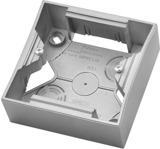 Picture of Ospel Puszka natynkowa Impresja 1-krotna srebrny (PNP-1Y/18)