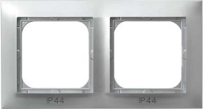 Picture of Ospel Ramka Impresja 2-krotna do czników srebrny (RH-2Y/18)