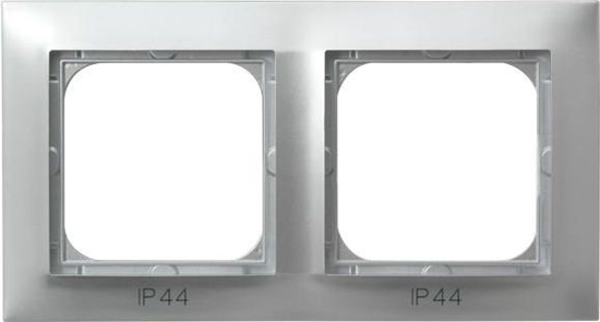 Picture of Ospel Ramka Impresja 2-krotna do czników srebrny (RH-2Y/18)