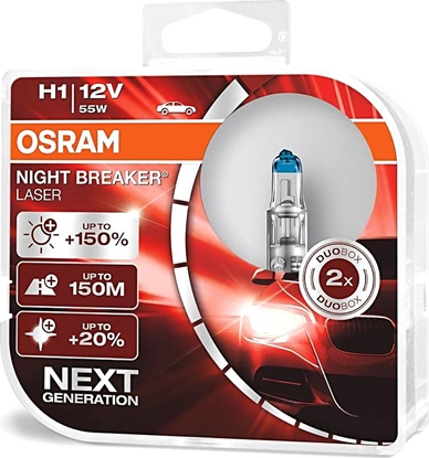 Picture of Osram OSRAM autožárovka H1 NIGHT BREAKER® LASER 12V 55W P14,5s (Duo-Box)