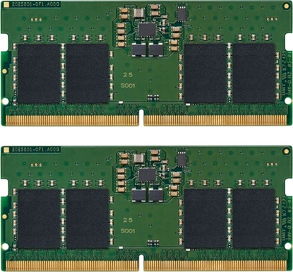 Attēls no Pamięć do laptopa Kingston ValueRAM, SODIMM, DDR5, 64 GB, 4800 MHz, CL40 (KVR48S40BD8K2-64               )