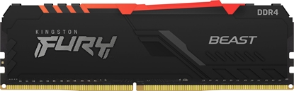 Изображение Pamięć Kingston Fury Beast RGB, DDR4, 16 GB, 2666MHz, CL16 (KF426C16BBA/16)