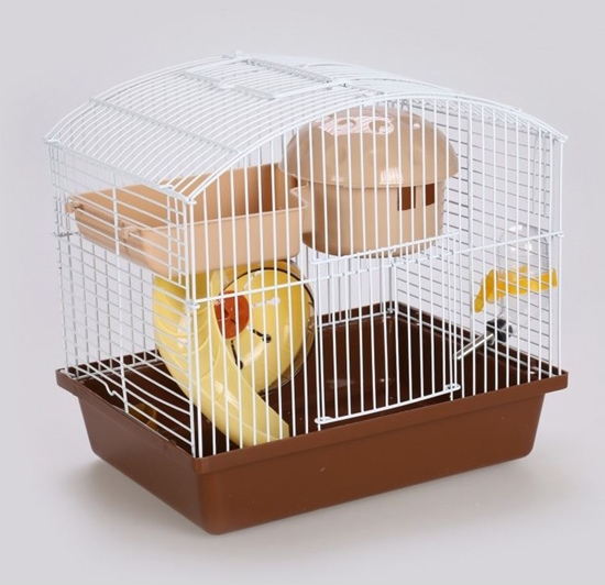 Изображение Panama Pet Klatka dla gryzoni do czasowego pobytu 27x20,5x25,5 cm biao/brzowa
