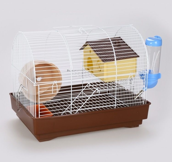 Picture of Panama Pet Klatka dla gryzoni do czasowego pobytu33x23x26 cm biao/brzowa