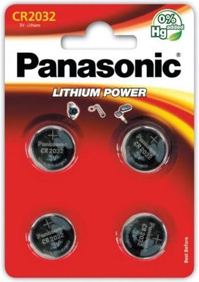 Изображение Panasonic Bateria Lithium Power CR2032 4 szt.