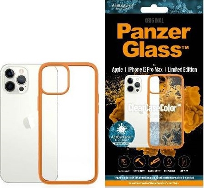 Attēls no PanzerGlass Etui ClearCase do iPhone 12 Pro Max Orange Antibacterial