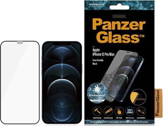 Изображение PanzerGlass Szko hartowane antybakteryjne E2E Super+ do iPhone 12 Pro Max (2712)