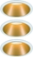 Изображение Paulmann Oprawa wbudowana Cole Coin 3-st cimnianie LED 3x6,5W 2700K 230V Biay/Zoty-Mat /Tworzywo sztuczne