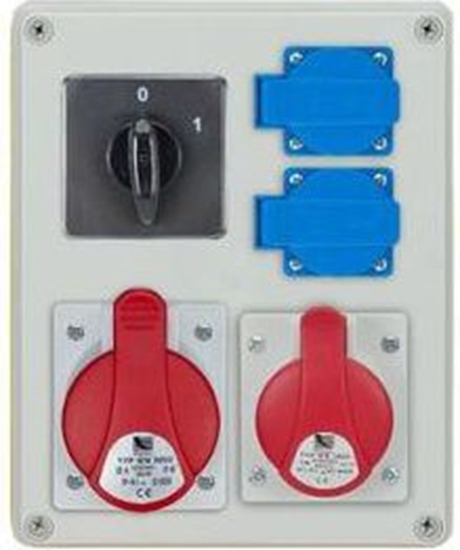 Picture of Pawbol Rozdzielnica R-BOX 240 1x32A/5P 1x16A/5P 2x250V, wy. 0/1 IP44 (B.1094W)