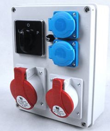 Picture of Pawbol Rozdzielnica R-BOX 240 1x32A/5P 1x16A/5P 2x250V, wy. L/P IP44 (B.1095W)