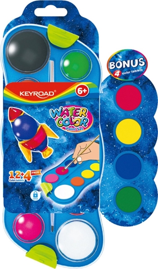 Picture of PBS Connect Farby akwarelowe 12+4 kolory z pdzelkiem KEYROAD
