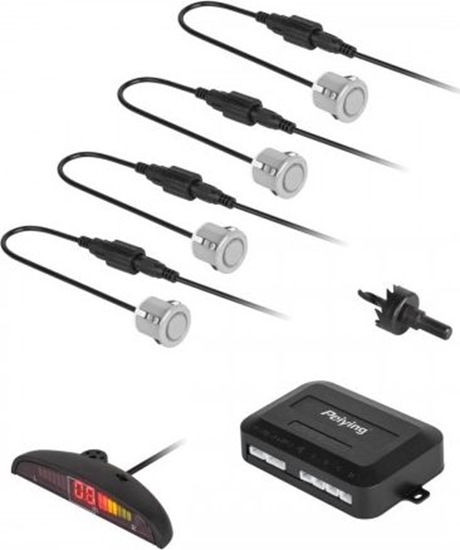 Picture of PeiYing Samochodowe czujniki parkowania z wywietlaczem (ty) Peiying - srebrne