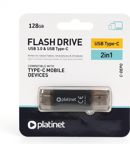 Picture of Platinet C-Depo Flash Drive USB 3.0 + Type-C 128GB
