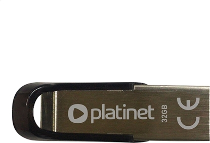Attēls no Platinet USB Flash Drive/Pen Drive 32GB, Micro UDP, USB 2.0, Waterproof, Metal, Silver/Black, USB version (most popular type), Blister