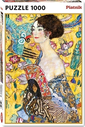 Изображение Piatnik Puzzle - 1000 Klimt, Dama z Wachlarzem