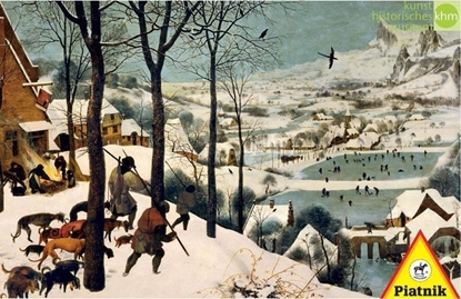 Изображение Piatnik Puzzle 1000 - Brueghel, Myśliwi na śniegu PIATNIK