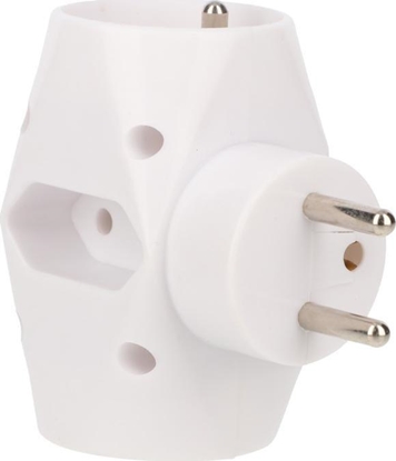 Picture of Plastrol Rozgaenik wtyczkowy 2-gniazda z/u+2x Euro biay R-21