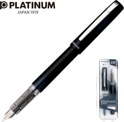 Attēls no Platinum Pióro wieczne Platinum Prefounte Graphite Blue, F, w plastikowym opakowaniu, na blistrze, granatowe