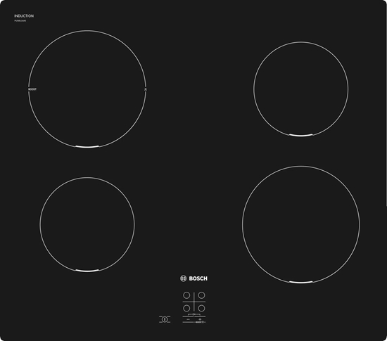 Picture of Bosch Serie 2 PUG611AA5E hob Black Countertop 60 cm Zone induction hob 4 zone(s)