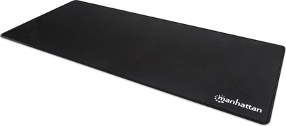 Attēls no Manhattan XXL Gaming Mousepad Smooth Top Surface Mat, Micro-textured surface for ultra-high precision with optical and laser mice (800x350x3mm), Non Slip Rubber Base, Water Resistant, Stitched Edges, Black, Lifetime Warranty