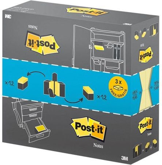 Picture of Post-it Bloczek samoprzylepny 653CY-VP20 óty 38x51mm, 20 sztuk (3M0460)