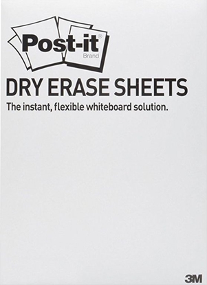 Picture of Post-it Suchocieralna folia w arkuszach POST-IT® Dry Erase (DEFPACKL-EU), 28x39cm, 15ark., biae