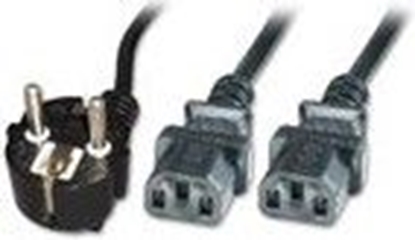 Изображение Kabel zasilajcy MicroConnect Y-Cord, 2 x C13, 1.8m (PE011318)