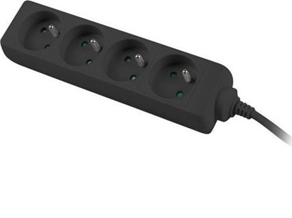 Picture of PremiumCord zwyka 4 gniazd 3m czarny (ppa4-03bk)