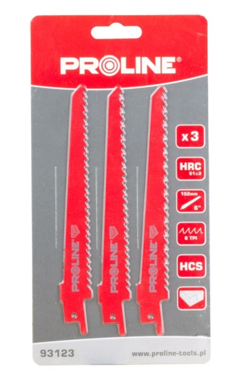 Picture of Pro-Line Brzeszczoty do piy szblastej do drewna 152mm 3szt. (93123)