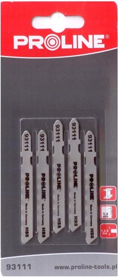 Picture of Pro-Line Brzeszczoty do wyrzynarki do metalu HSS L=50mm typ T 5szt. - 93111