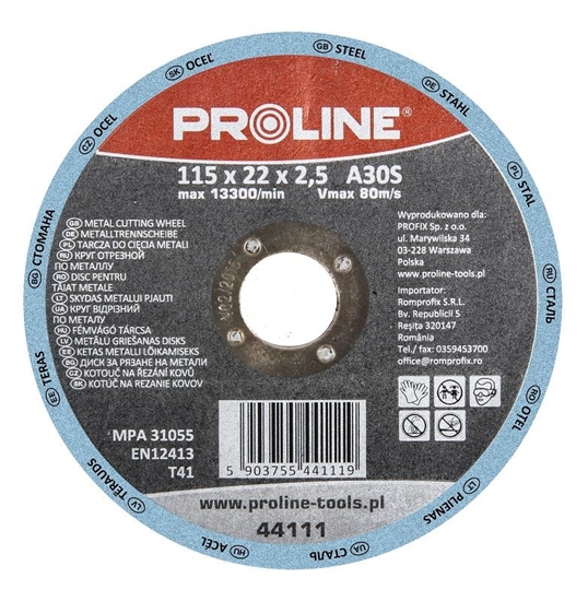 Picture of Pro-Line Tarcza do cicia metalu T41 125x1mm A60S - 44113