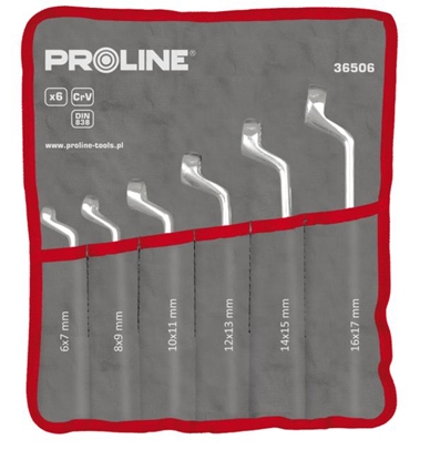 Attēls no Pro-Line Zestaw kluczy oczkowych odgitych 6-32mm 12szt. (36512)