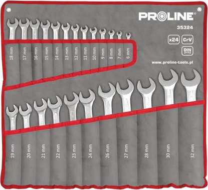 Attēls no Pro-Line Zestaw kluczy pasko-oczkowych 6-32mm 24szt. (35324)