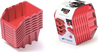 Attēls no Prosperplast KUWETY 6 BINEER SHORT 10 SZT. CZARNE 180x98x118mm KBISS12-S411